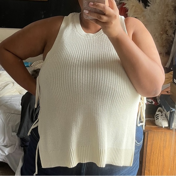 Forever 21 plus cream sweater vest size 2x - Picture 1 of 5